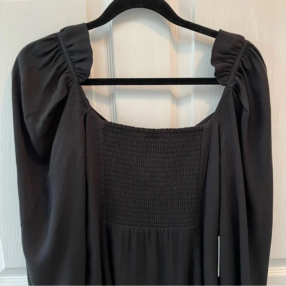 Wilfred Women’s Juliet Corset Novella Black Mini Dress Long Sleeve Ruching 14 - Picture 11 of 17